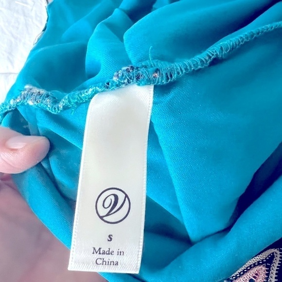 Versona flame stitched retro Maxi dress size S - Picture 7 of 8